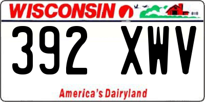 WI license plate 392XWV