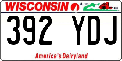 WI license plate 392YDJ