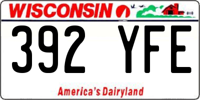 WI license plate 392YFE
