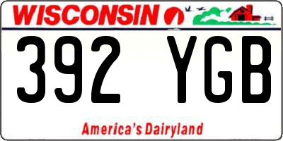 WI license plate 392YGB