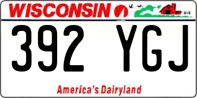 WI license plate 392YGJ
