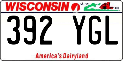WI license plate 392YGL