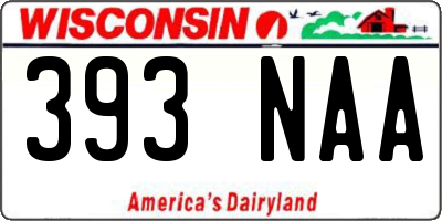 WI license plate 393NAA