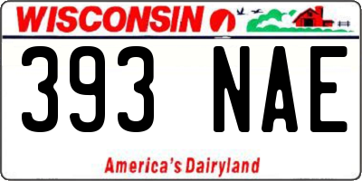 WI license plate 393NAE