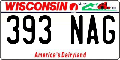 WI license plate 393NAG