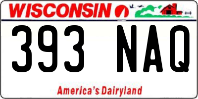 WI license plate 393NAQ