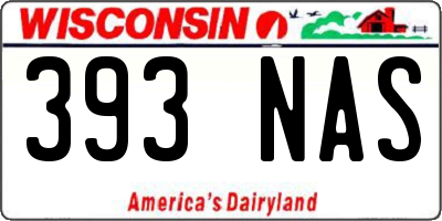 WI license plate 393NAS