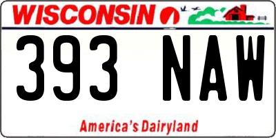 WI license plate 393NAW