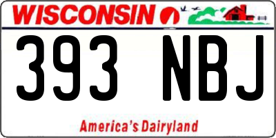 WI license plate 393NBJ