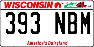 WI license plate 393NBM