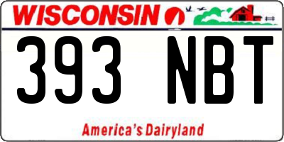 WI license plate 393NBT