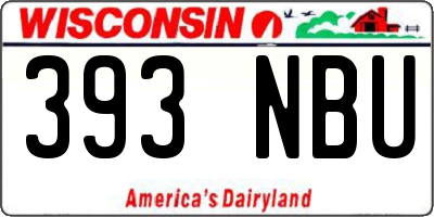 WI license plate 393NBU