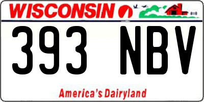 WI license plate 393NBV