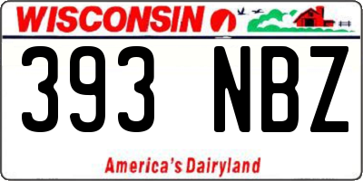 WI license plate 393NBZ