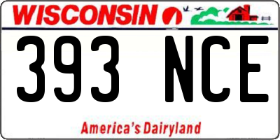 WI license plate 393NCE