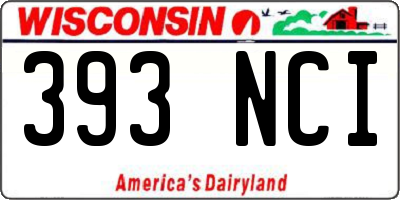 WI license plate 393NCI