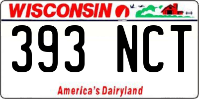 WI license plate 393NCT