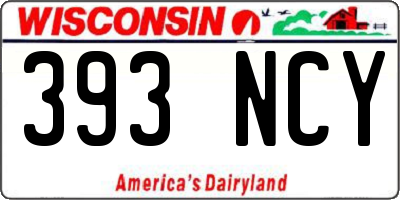 WI license plate 393NCY