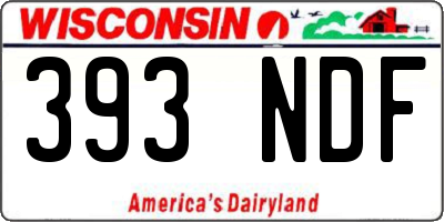 WI license plate 393NDF