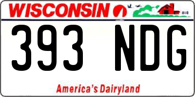 WI license plate 393NDG