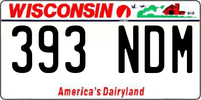 WI license plate 393NDM