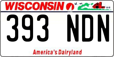 WI license plate 393NDN