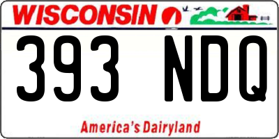 WI license plate 393NDQ