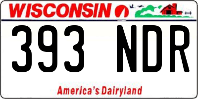 WI license plate 393NDR