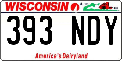 WI license plate 393NDY