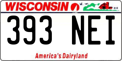 WI license plate 393NEI