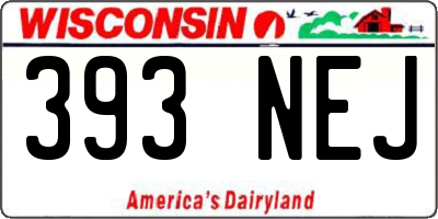 WI license plate 393NEJ