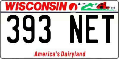 WI license plate 393NET