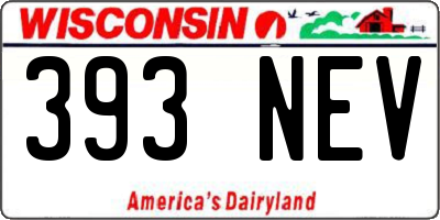 WI license plate 393NEV