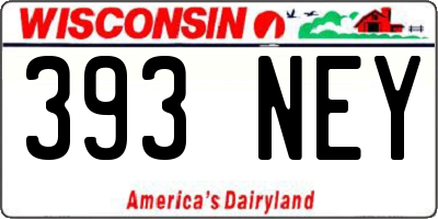 WI license plate 393NEY