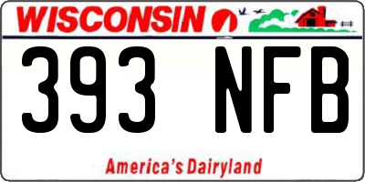 WI license plate 393NFB