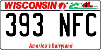 WI license plate 393NFC