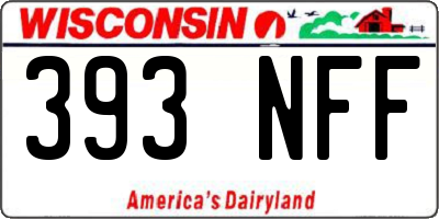 WI license plate 393NFF