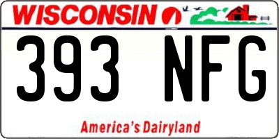 WI license plate 393NFG