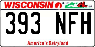 WI license plate 393NFH