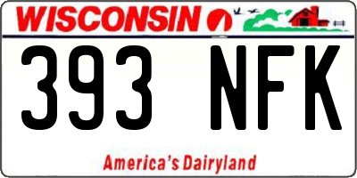 WI license plate 393NFK