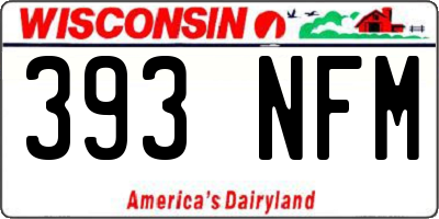 WI license plate 393NFM