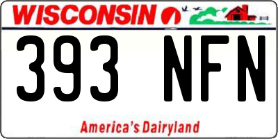 WI license plate 393NFN