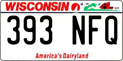 WI license plate 393NFQ