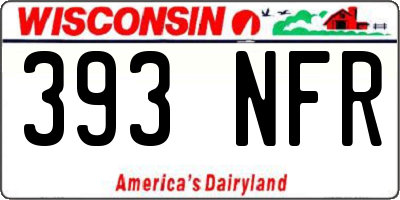 WI license plate 393NFR