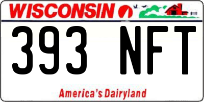 WI license plate 393NFT