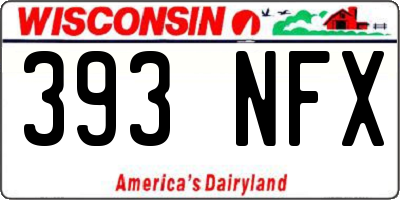 WI license plate 393NFX