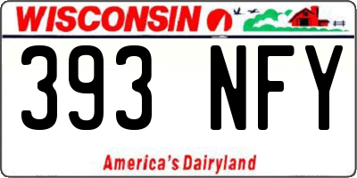 WI license plate 393NFY