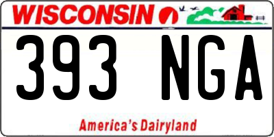 WI license plate 393NGA