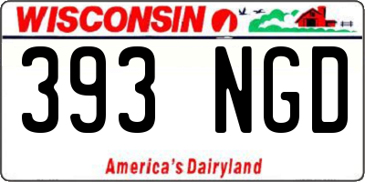WI license plate 393NGD