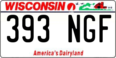 WI license plate 393NGF